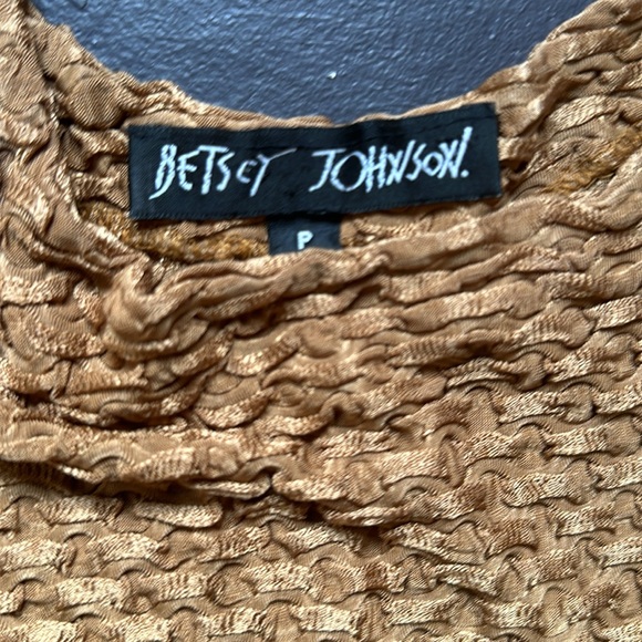 Betsy Johnson Gold 90s midi dress size P Small - Picture 2 of 6